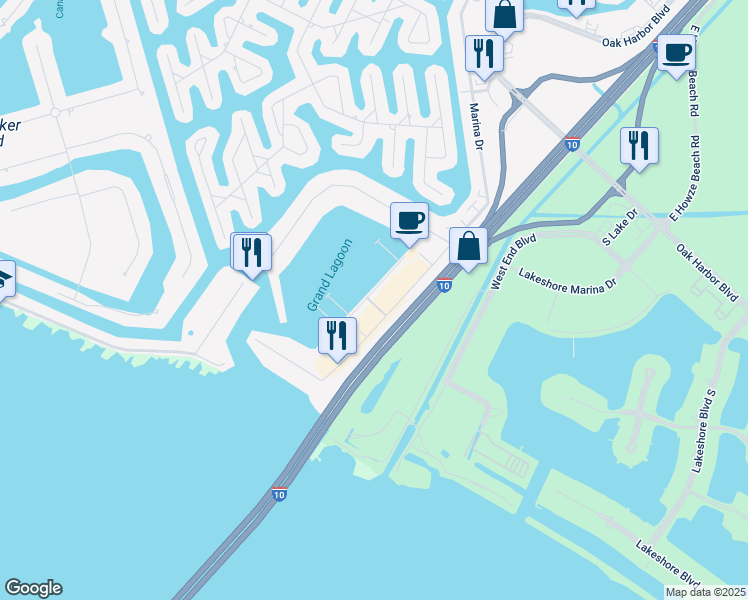 map of restaurants, bars, coffee shops, grocery stores, and more near 1580 Harbor Drive in Slidell