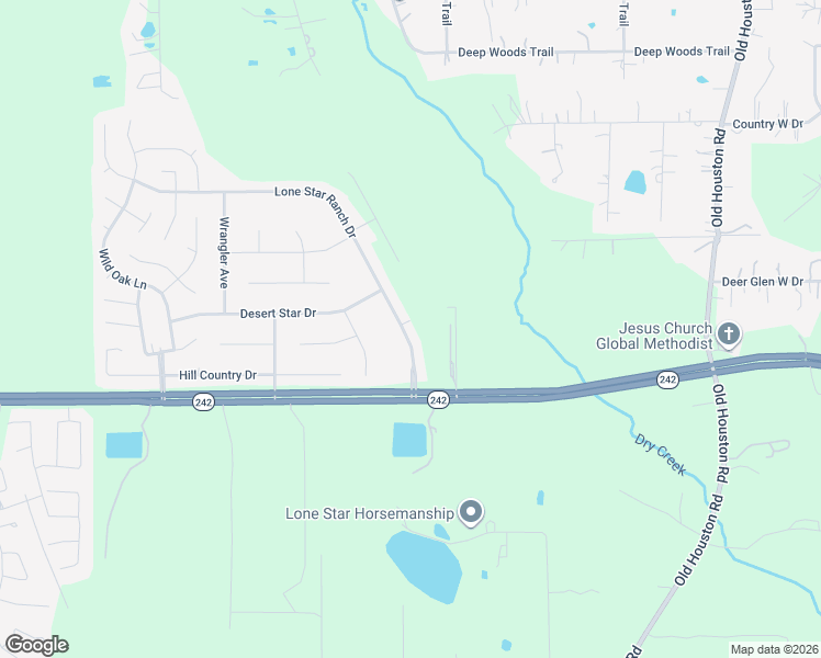 map of restaurants, bars, coffee shops, grocery stores, and more near 16333 Lone Star Ranch Drive in Conroe