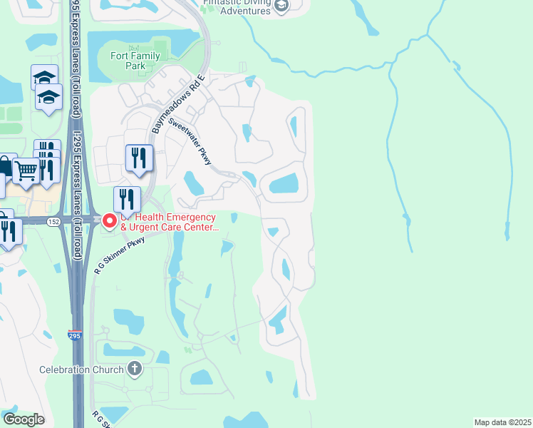 map of restaurants, bars, coffee shops, grocery stores, and more near 8975 Tropical Bend Circle in Jacksonville