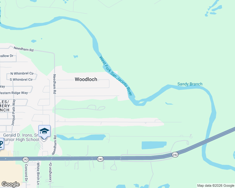 map of restaurants, bars, coffee shops, grocery stores, and more near 2559 River Ridge in Conroe