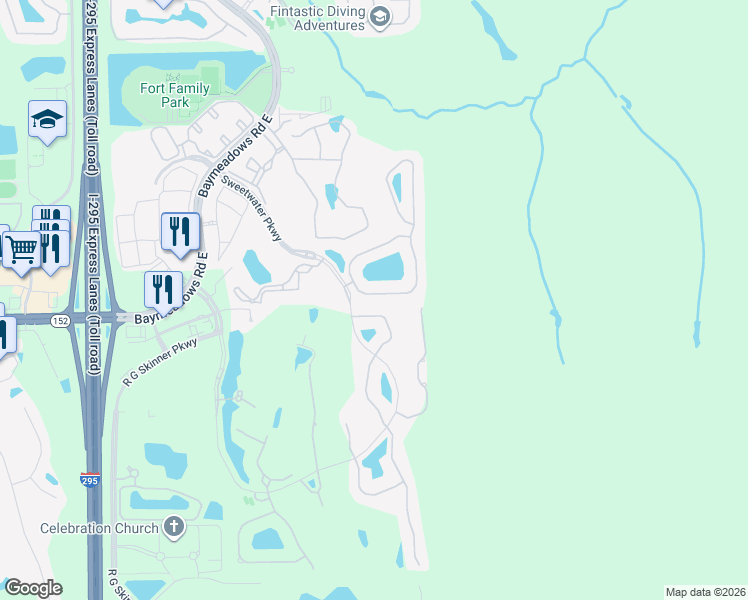 map of restaurants, bars, coffee shops, grocery stores, and more near 8975 Tropical Bend Circle in Jacksonville