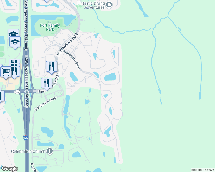 map of restaurants, bars, coffee shops, grocery stores, and more near 8975 Tropical Bend Circle in Jacksonville