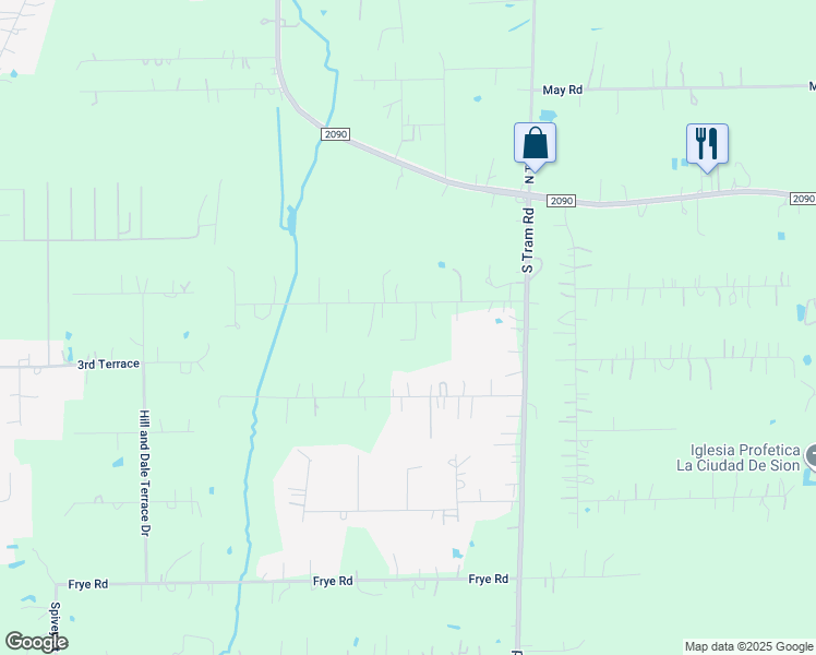 map of restaurants, bars, coffee shops, grocery stores, and more near 26760 Brentwood Road in Splendora