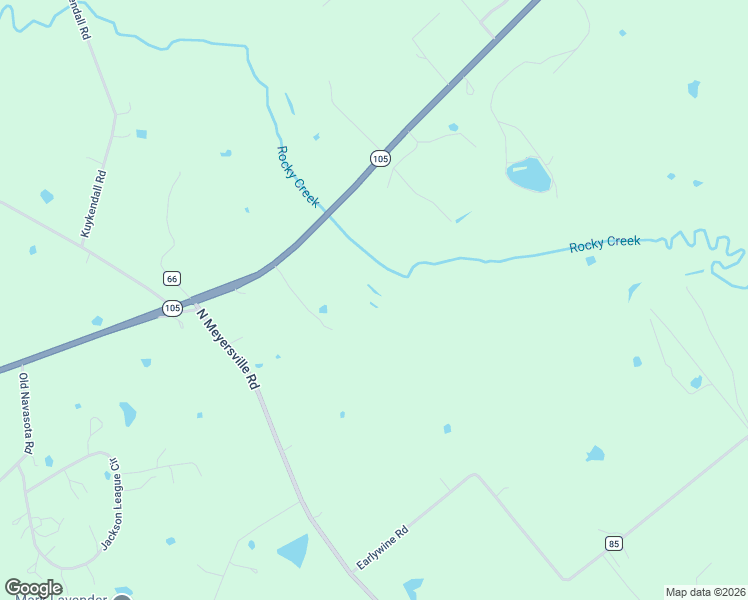 map of restaurants, bars, coffee shops, grocery stores, and more near 7300 Texas 105 in Brenham