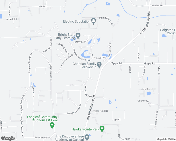 map of restaurants, bars, coffee shops, grocery stores, and more near 7026 Beekman Lake Drive in Jacksonville