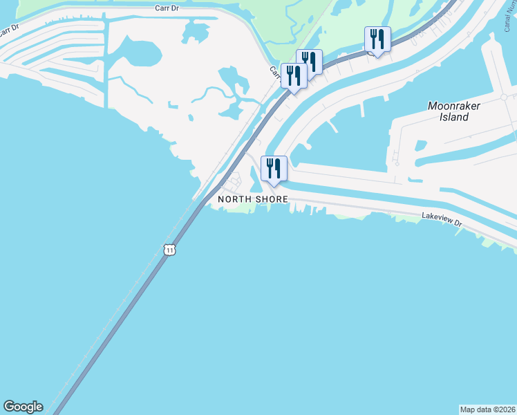map of restaurants, bars, coffee shops, grocery stores, and more near 103 Lakeview Drive in Slidell