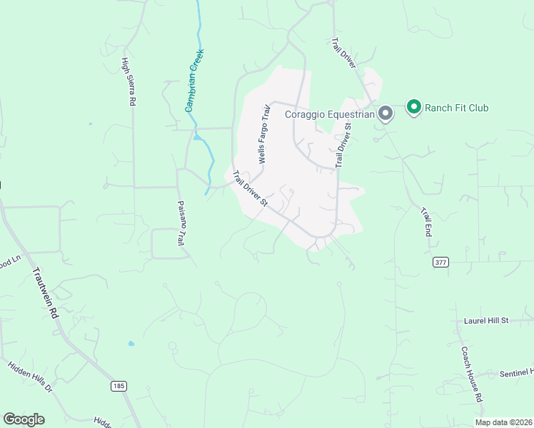 map of restaurants, bars, coffee shops, grocery stores, and more near 13423 Trail Driver Street in Austin