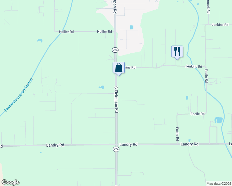 map of restaurants, bars, coffee shops, grocery stores, and more near 101 Cactus Road in Duson