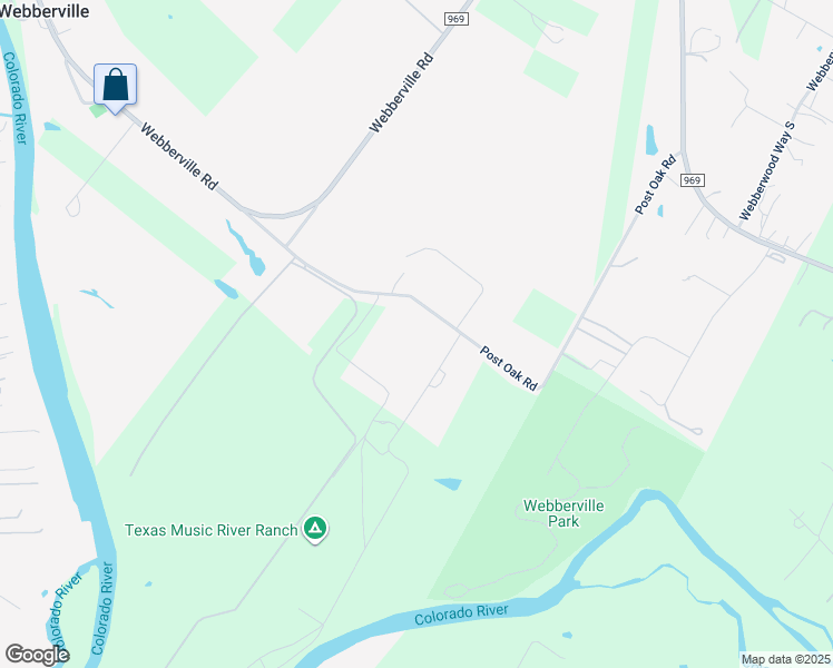 map of restaurants, bars, coffee shops, grocery stores, and more near 2108 Sandra Lane in Webberville