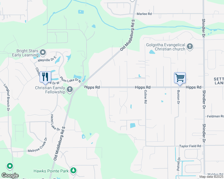 map of restaurants, bars, coffee shops, grocery stores, and more near 7135 Sun Lane in Jacksonville