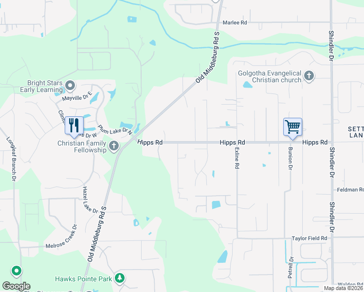 map of restaurants, bars, coffee shops, grocery stores, and more near 7135 Sun Lane in Jacksonville