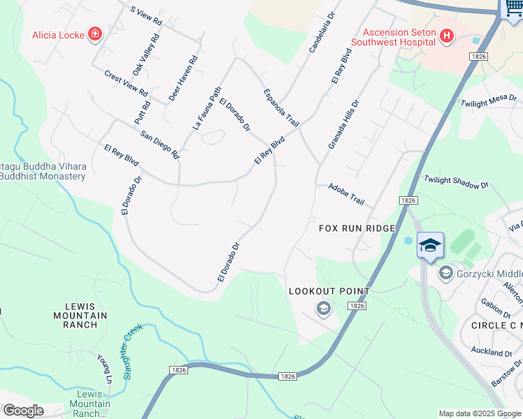 map of restaurants, bars, coffee shops, grocery stores, and more near 7933 El Dorado Drive in Austin
