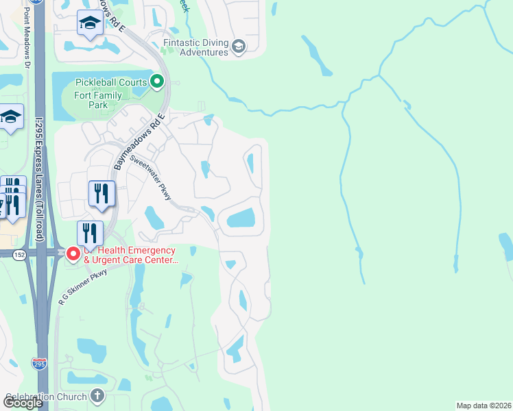 map of restaurants, bars, coffee shops, grocery stores, and more near 11856 Surfbird Circle in Jacksonville
