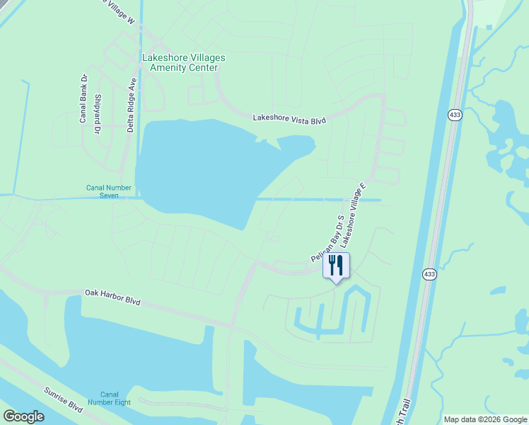 map of restaurants, bars, coffee shops, grocery stores, and more near 56010 Louisiana 433 in Slidell