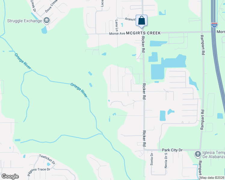 map of restaurants, bars, coffee shops, grocery stores, and more near 7083 Macbeth Road in Jacksonville