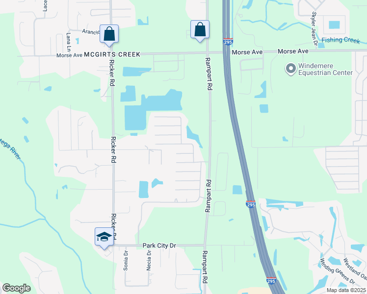 map of restaurants, bars, coffee shops, grocery stores, and more near 7330 High Bluff Road North in Jacksonville