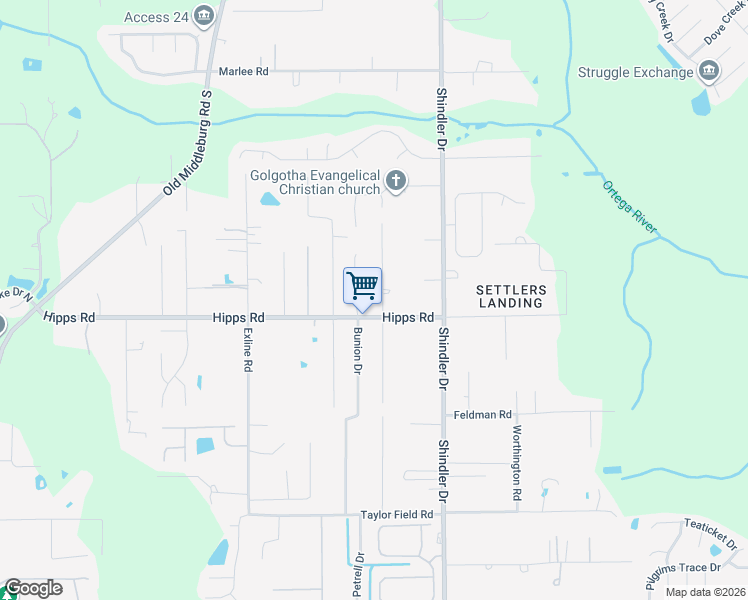 map of restaurants, bars, coffee shops, grocery stores, and more near 7060 Paul Howard Drive in Jacksonville