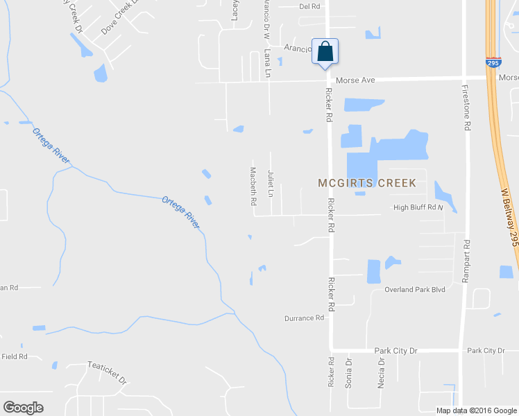 map of restaurants, bars, coffee shops, grocery stores, and more near 7083 Macbeth Rd in Jacksonville