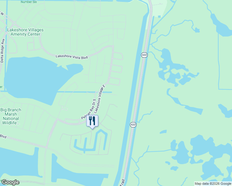 map of restaurants, bars, coffee shops, grocery stores, and more near 953 Channel Bend Court in Slidell