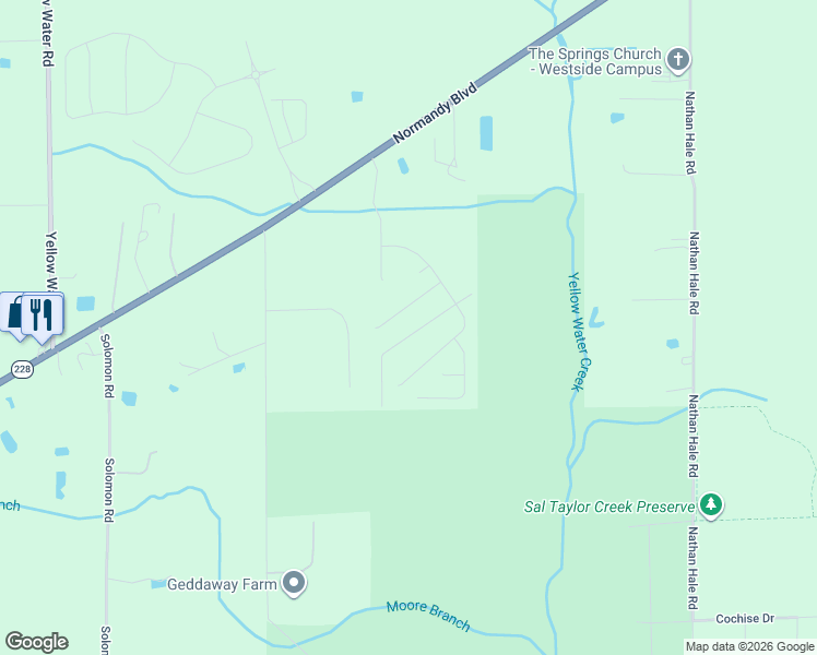 map of restaurants, bars, coffee shops, grocery stores, and more near 1030 Normandy Boulevard in Jacksonville