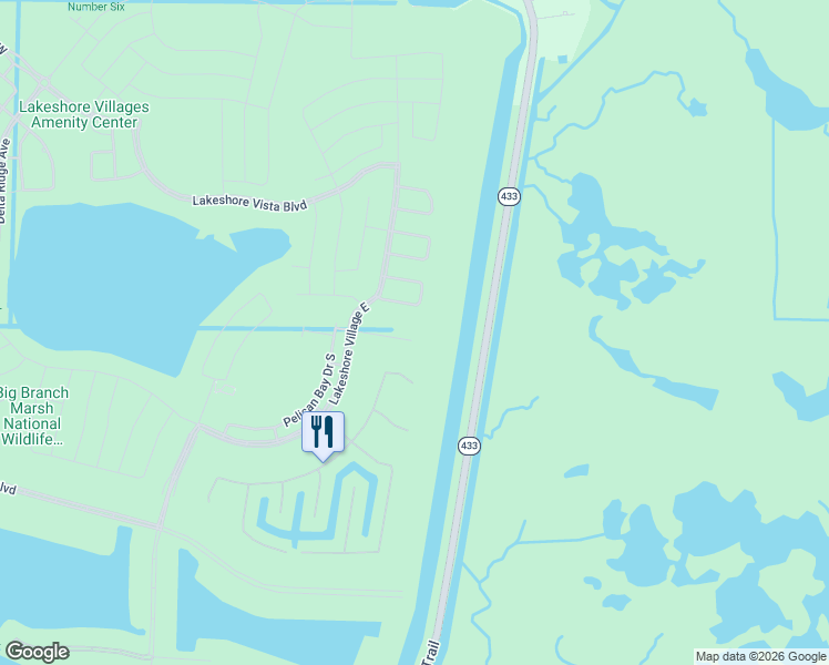 map of restaurants, bars, coffee shops, grocery stores, and more near 953 Channel Bend Court in Slidell