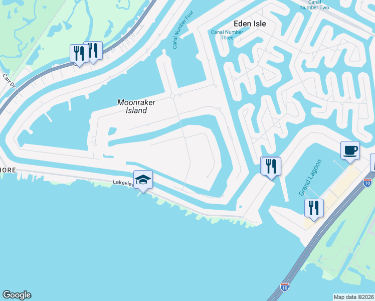 map of restaurants, bars, coffee shops, grocery stores, and more near 1274 Cutter Cove in Slidell