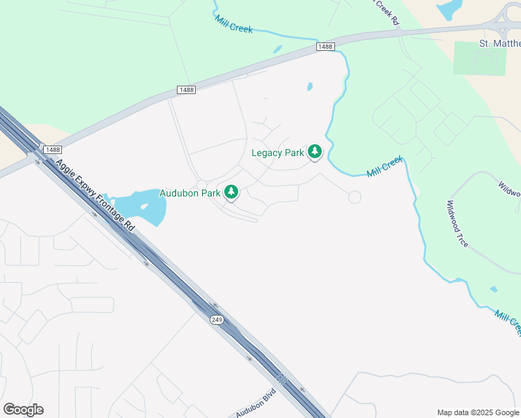 map of restaurants, bars, coffee shops, grocery stores, and more near Aggie Expressway (Toll) in Pinehurst
