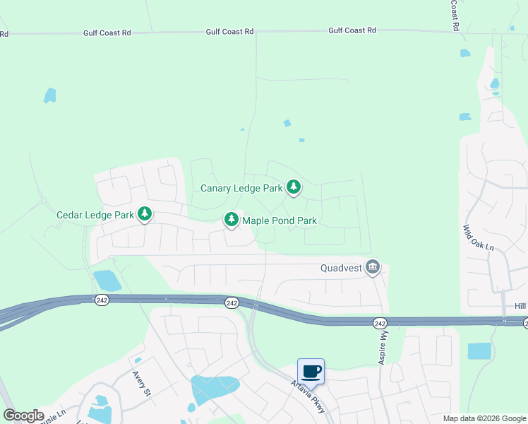 map of restaurants, bars, coffee shops, grocery stores, and more near 16221 Sun View Lane in Conroe