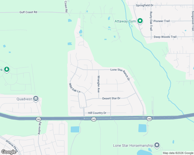 map of restaurants, bars, coffee shops, grocery stores, and more near 16252 Wrangler Avenue in Conroe