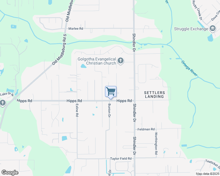 map of restaurants, bars, coffee shops, grocery stores, and more near 7002 Paul Howard Drive in Jacksonville