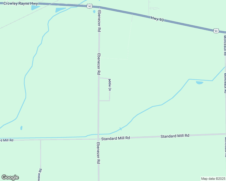 map of restaurants, bars, coffee shops, grocery stores, and more near 222 Addie Drive in Crowley