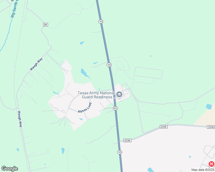 map of restaurants, bars, coffee shops, grocery stores, and more near 122 Sandy Oaks Loop in Bastrop