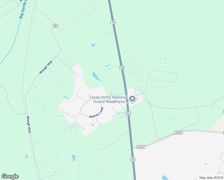 map of restaurants, bars, coffee shops, grocery stores, and more near 122 Sandy Oaks Loop in Bastrop