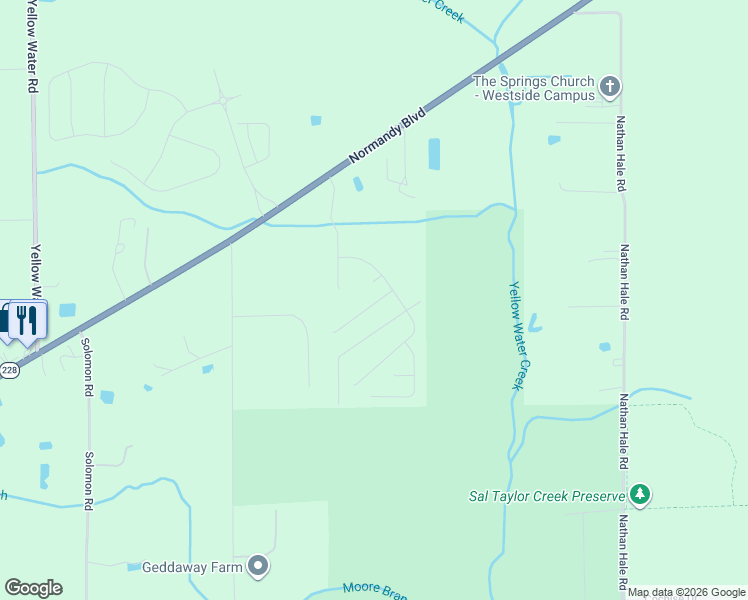 map of restaurants, bars, coffee shops, grocery stores, and more near 14410 Normandy Boulevard in Jacksonville