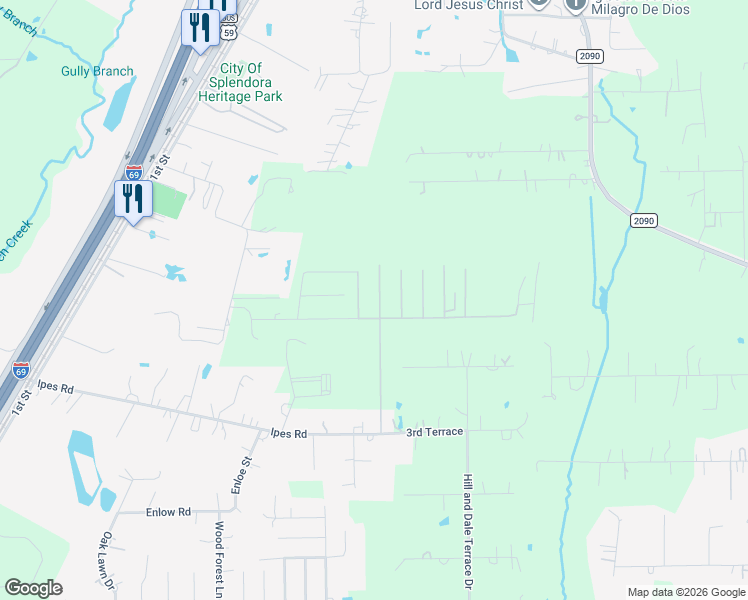 map of restaurants, bars, coffee shops, grocery stores, and more near 15632 All Star Drive in Patton Village