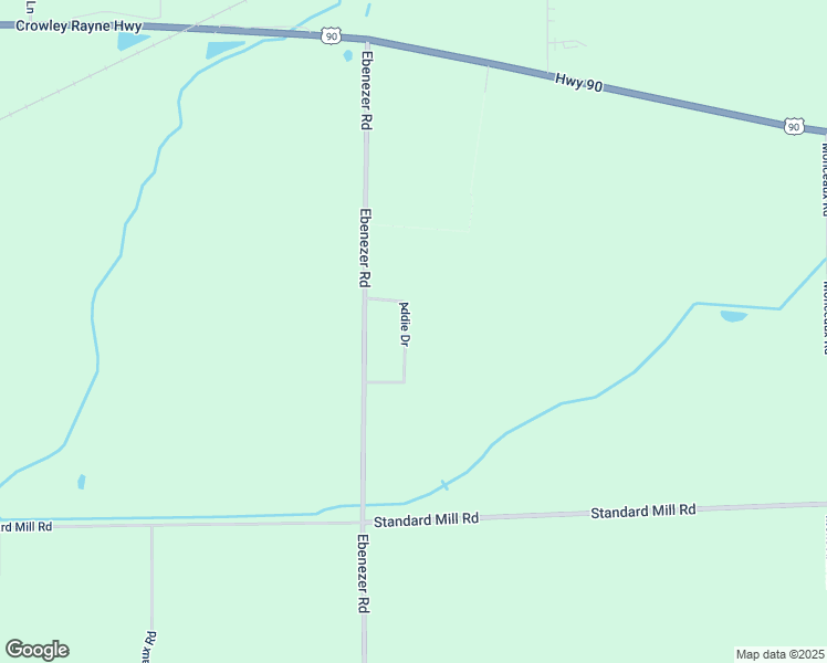 map of restaurants, bars, coffee shops, grocery stores, and more near 222 Addie Drive in Crowley