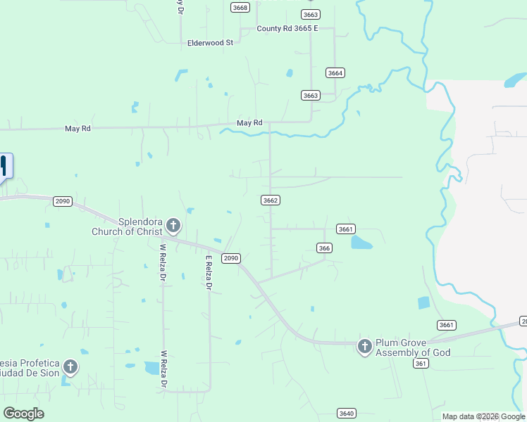 map of restaurants, bars, coffee shops, grocery stores, and more near 243 County Road 3662 in Splendora