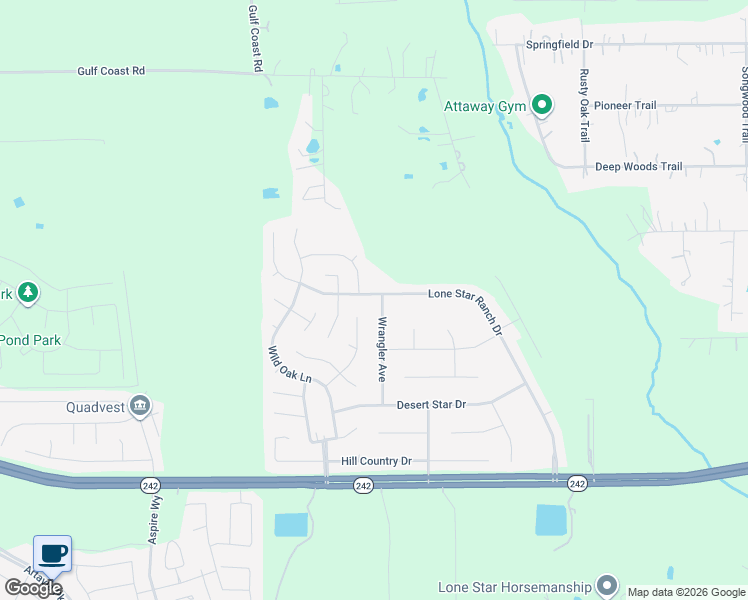 map of restaurants, bars, coffee shops, grocery stores, and more near 16194 Lone Star Ranch Drive in Conroe