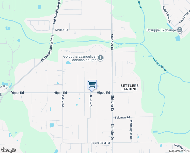 map of restaurants, bars, coffee shops, grocery stores, and more near 7002 Paul Howard Drive in Jacksonville