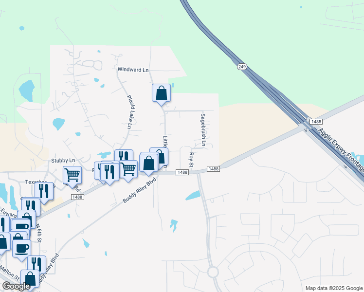 map of restaurants, bars, coffee shops, grocery stores, and more near 154 Charlie Street in Magnolia