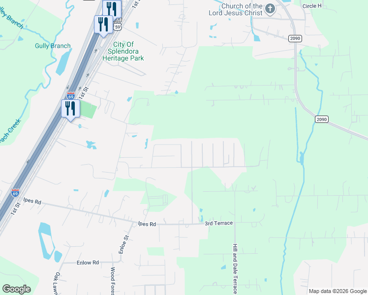 map of restaurants, bars, coffee shops, grocery stores, and more near 15632 All Star Drive in Patton Village