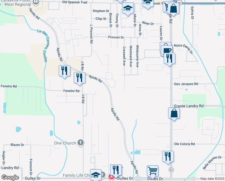 map of restaurants, bars, coffee shops, grocery stores, and more near 314 Creswell Avenue in Scott