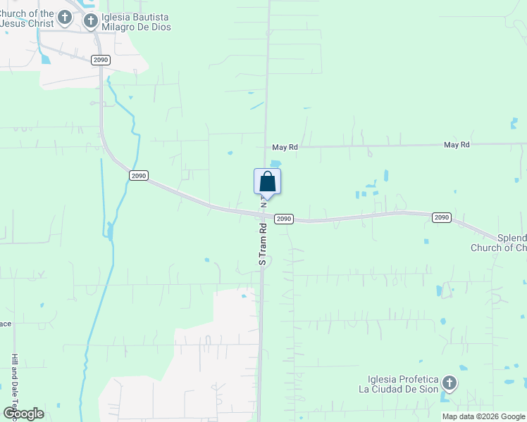 map of restaurants, bars, coffee shops, grocery stores, and more near 15316 North Tram Road in Splendora