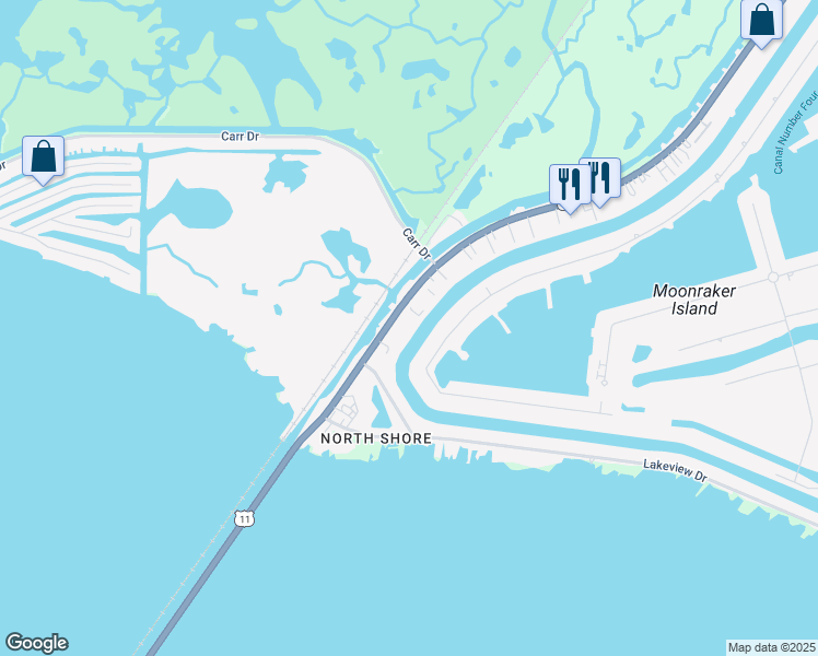map of restaurants, bars, coffee shops, grocery stores, and more near 4913 Pontchartrain Drive in Slidell