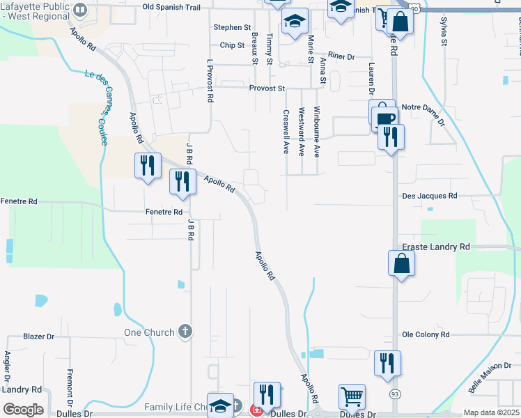 map of restaurants, bars, coffee shops, grocery stores, and more near 314 Creswell Avenue in Scott