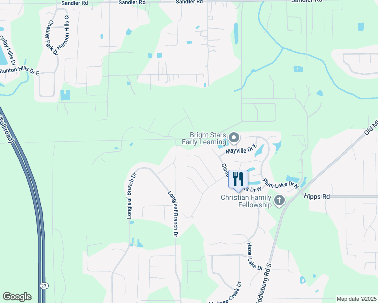 map of restaurants, bars, coffee shops, grocery stores, and more near 6859 Kettle Creek Drive in Jacksonville