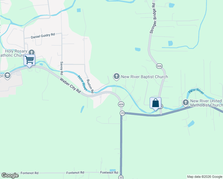 map of restaurants, bars, coffee shops, grocery stores, and more near 45254 Louisiana 429 in Saint Amant