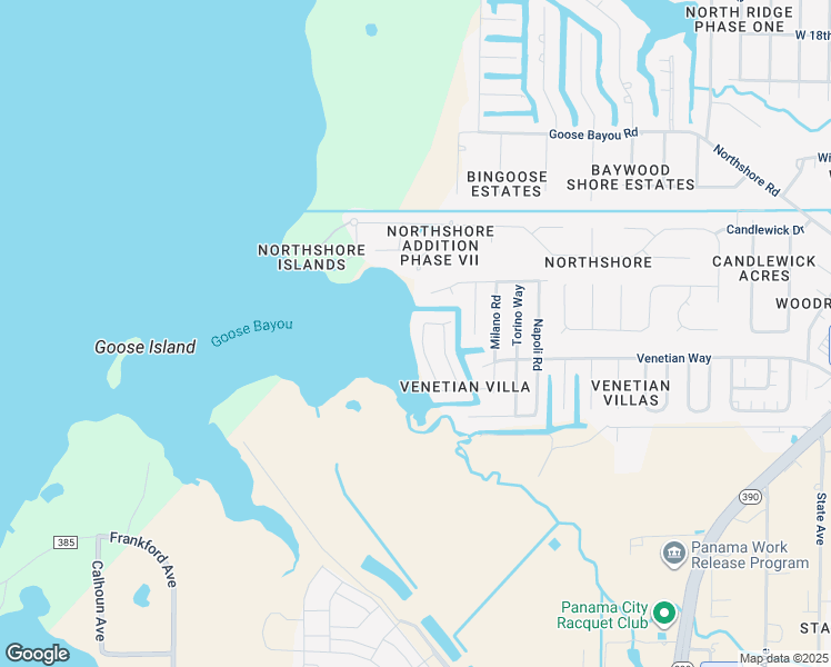 map of restaurants, bars, coffee shops, grocery stores, and more near 1273 Capri Drive in Panama City