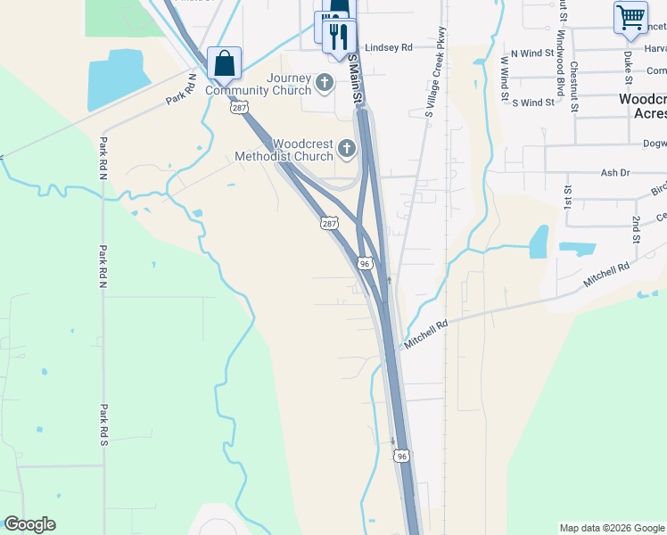 map of restaurants, bars, coffee shops, grocery stores, and more near 1964 U.S. 69 in Lumberton