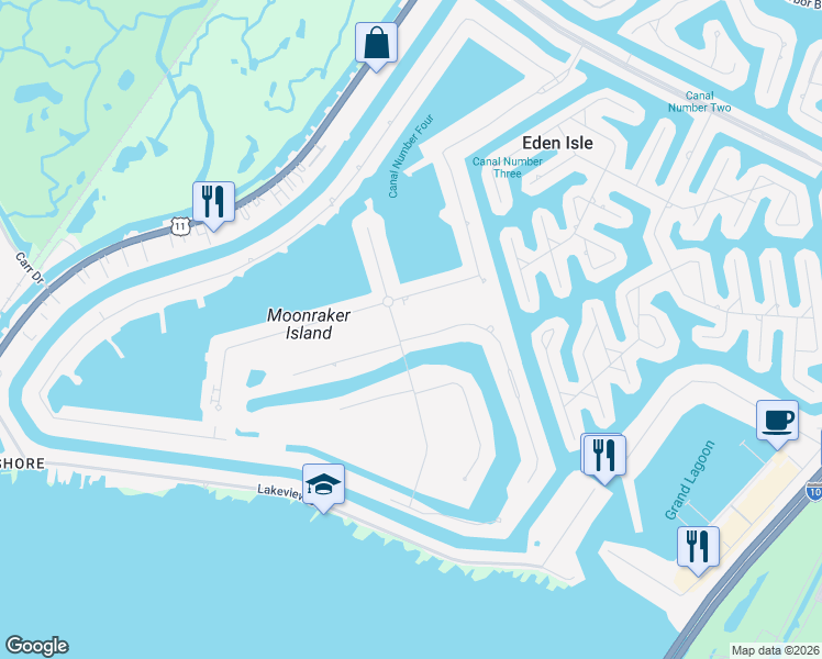 map of restaurants, bars, coffee shops, grocery stores, and more near 1504 Regatta Cove in Slidell
